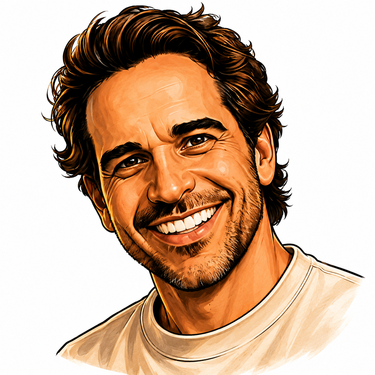 Illustrated headshot of Ira