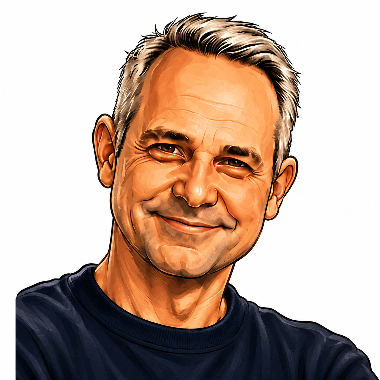 Illustrated headshot of Jason